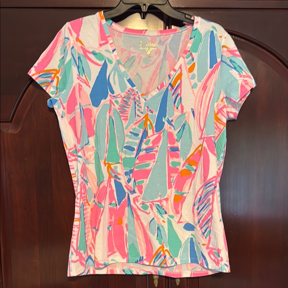 Lilly Pulitzer Sailboats Short Sleeve Tee